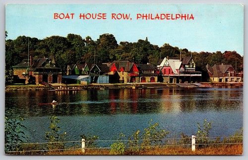 Postcard boat house row - postcard,