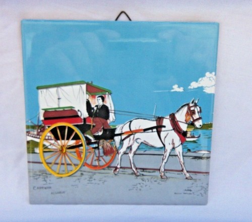 Vintage decorative tile horse - vintage,
