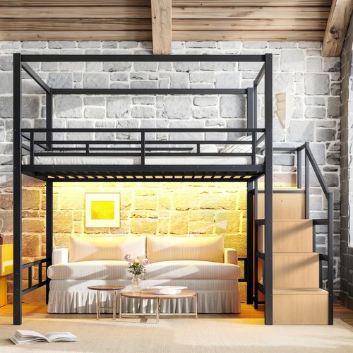 Queen loft bed with storage - loft,