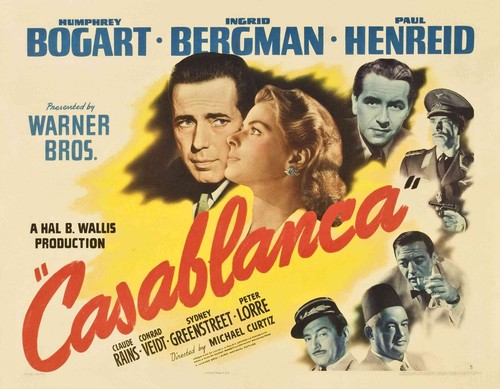 1942 casablanca movie poster - movie,