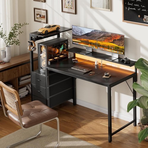 Gaming desk with led - with, &