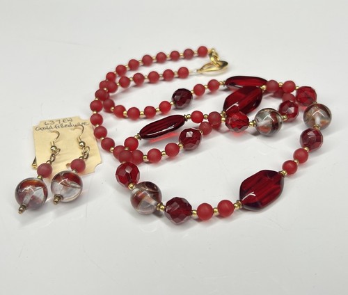 Gold filled czech ruby - filled, red
