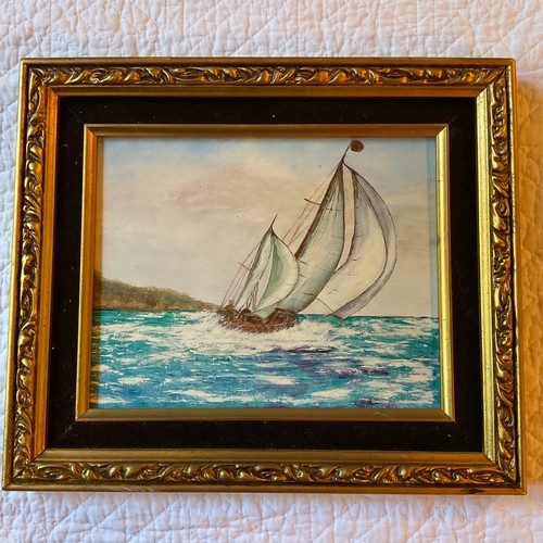 Sail boat ship - , painting