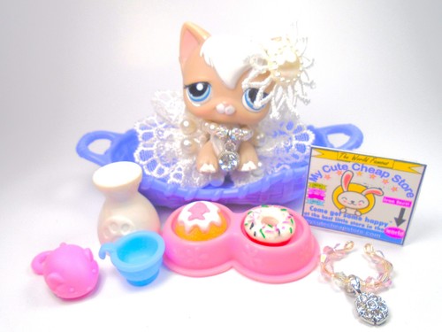 Littlest pet shop rare - shop, cream