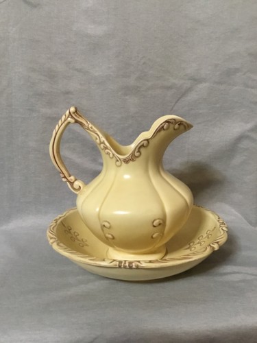 Vintage ceramic pitcher and - vintage,