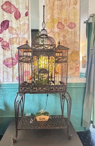 Antique bird cage - antique,