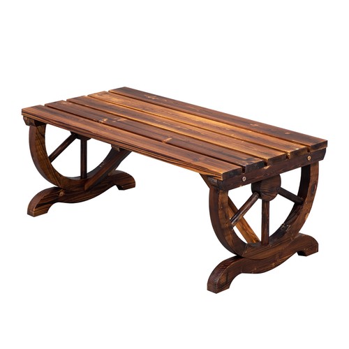 Wooden wheel bench - wooden,