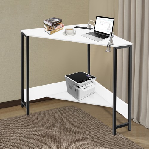 Corner desk with outlets - desk,