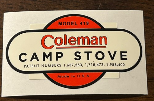 Coleman decal for - for, 419
