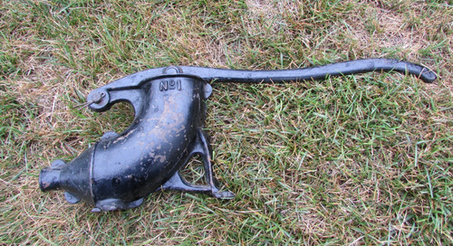 Antique cast iron lard press - iron,