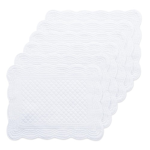 Quilted placemats set 6 - quilted,