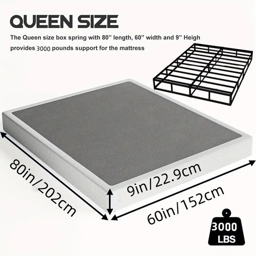 Metal box spring bed - metal,