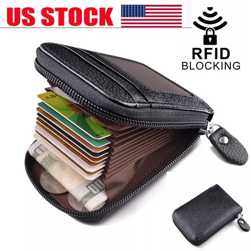 Leather credit card - card, holder