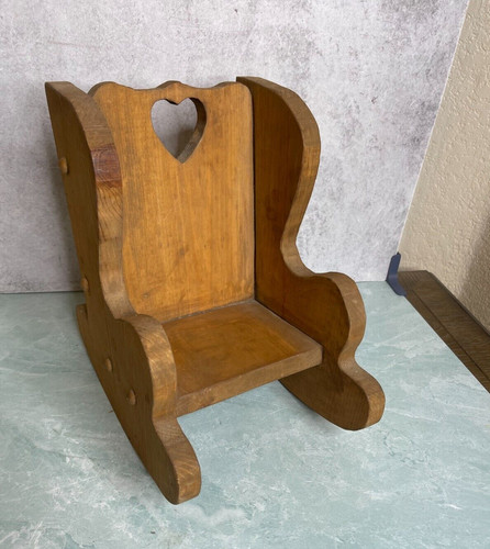 Vintage wood heart - vintage, doll