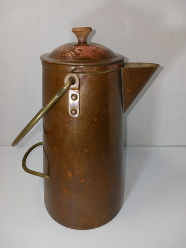 Vintage copper coffee pot - copper,