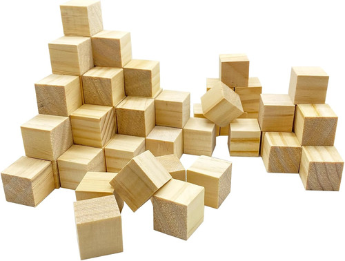 Wooden cubes pack 100 - wooden, cubes,pack