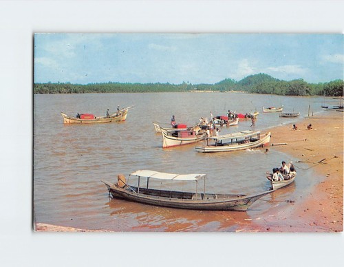 Postcard fishing boats malaya - postcard,