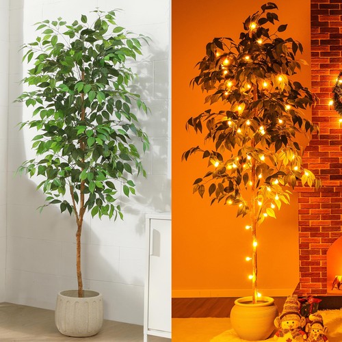 6ft artificial ficus tree - artificial,