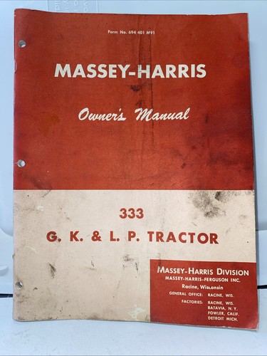 Massey harris 333 l p - 333, g.k.