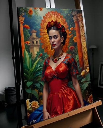 Frida kahlo athletic painting - frida,