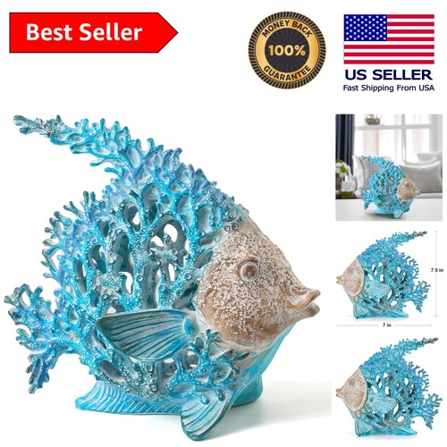 Turquoise coral reef angelfish - reef,