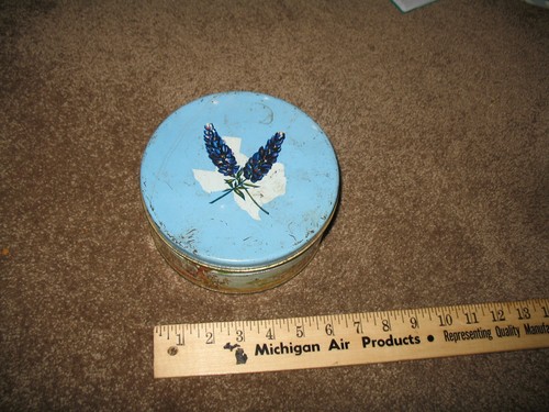 Vtg texas fruit cake tin - texas,