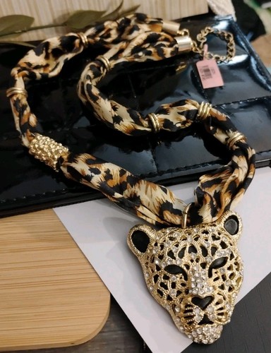 New tags golden leopard face - new,