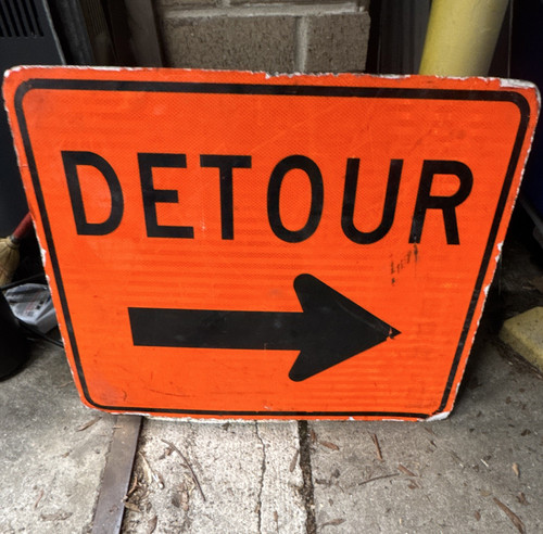30x24 reflective detour right - ,
