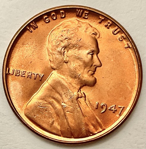 1947p uncirculated red rd - bu,