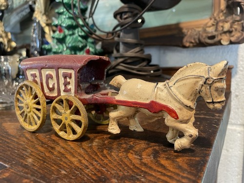 Vintage cast iron horse - vintage,