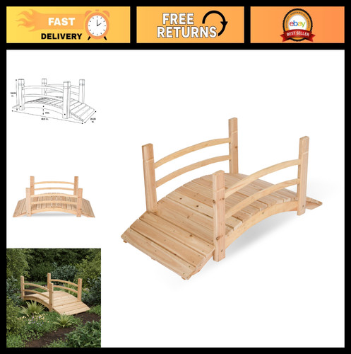 Cedar wood garden bridge - ft,