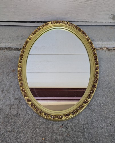 Vintage ornate gold - gilt, oval