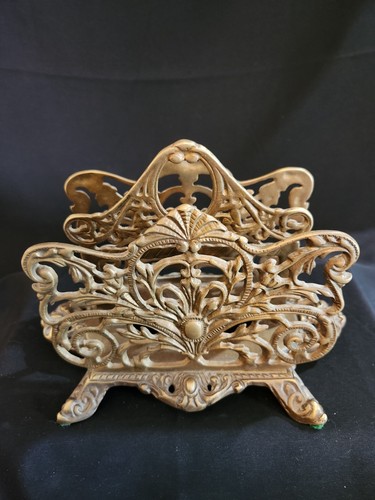Vintage ornate brass letter - vintage,