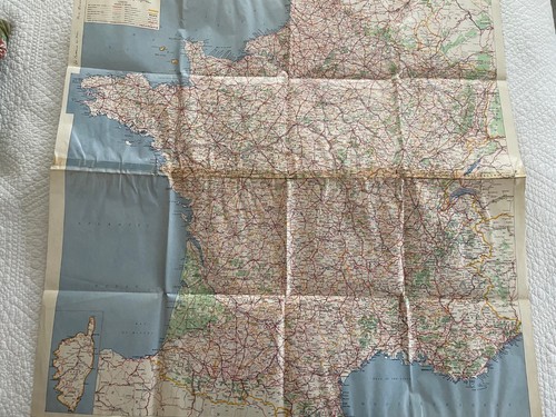 Vintage road map france - vintage,