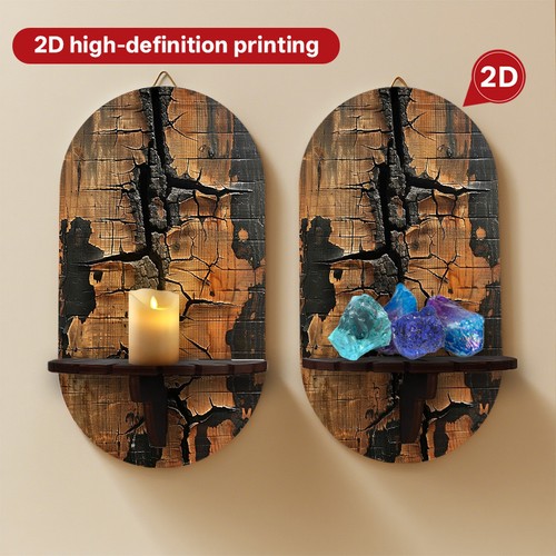 2pcs charred wood - 2pcs, grain