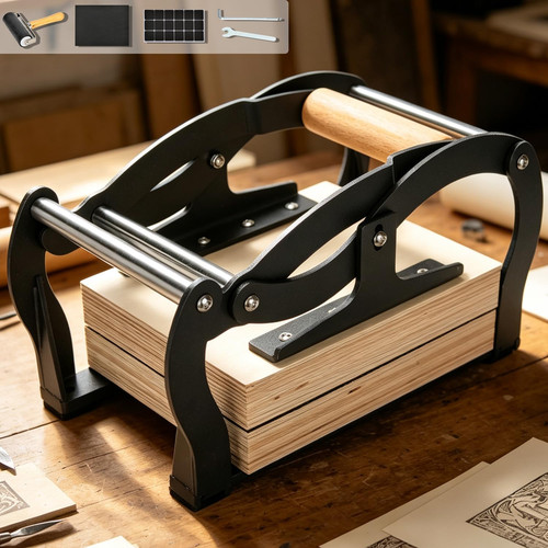 Mini linocut press - press,, printing
