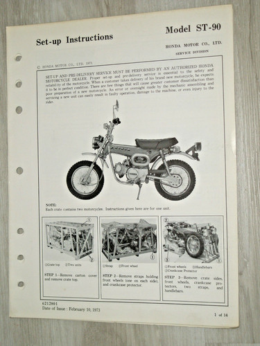 1973 honda st90 90 trail - st90-k0,