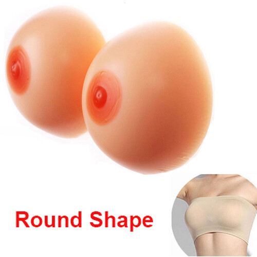 Round silicone breast forms - round,