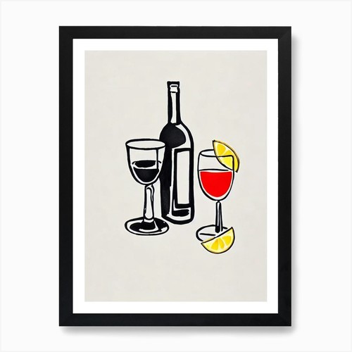 Picasso line drawing - line, cocktail