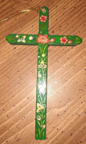 Vintage handpainted wooden - handpainted,
