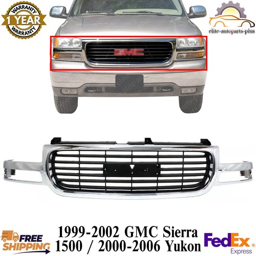 Front grille assembly - grille, chrome