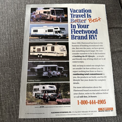 1996 fleetwood motorhome - fleetwood,