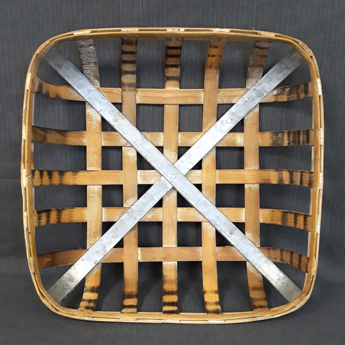 Rustic square tobacco basket - rustic,