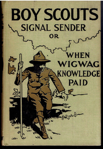 Boy scouts signal sender - boy, or