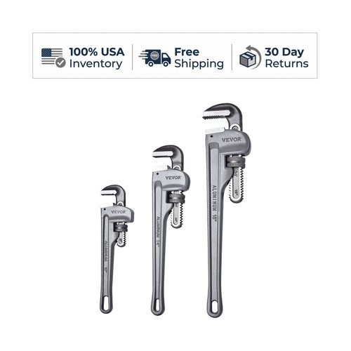Piece aluminum pipe - 3-piece, wrench