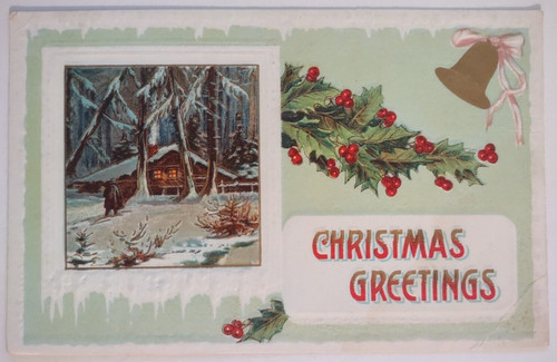 Vintage christmas postcard - vintage,