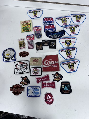 Vtg lot patches harley - patches,