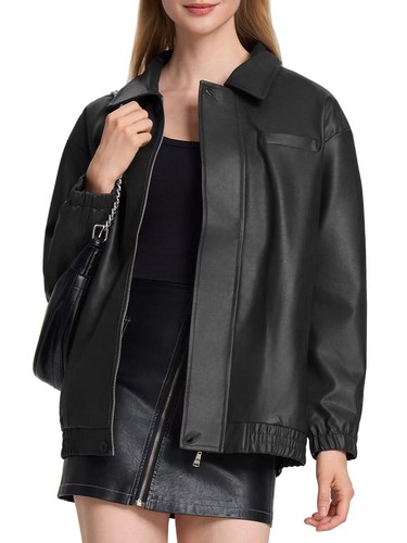 Moreone faux black leather - faux,