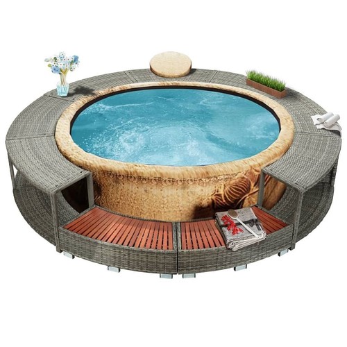 Hot tub surround - tub, grey