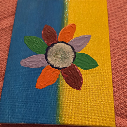 Evylove flower acrylic - acrylic, on